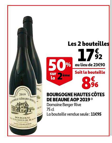 bourgogne hautes côtes de beaune aop 2019 domaine berger rive