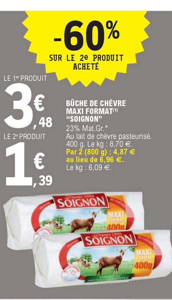 bûche de chèvre maxi format "soignon"