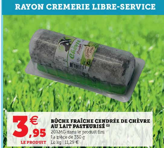 Bûche Fraîche Cendrée De Chèvre Au Lait Pasteurisé