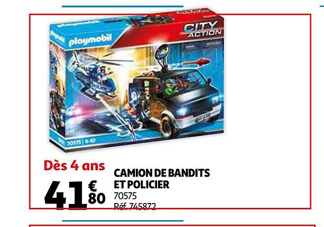 camion de bandits et policier