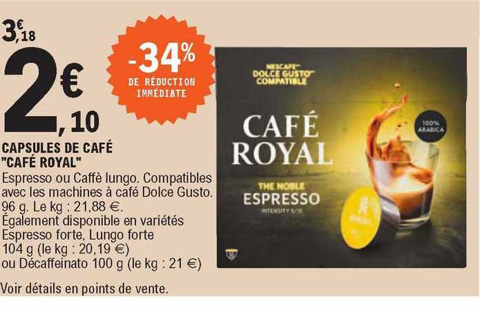 Capsules De Café "café Royal"