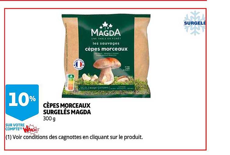 Cèpes Morceaux Surgelés Magda