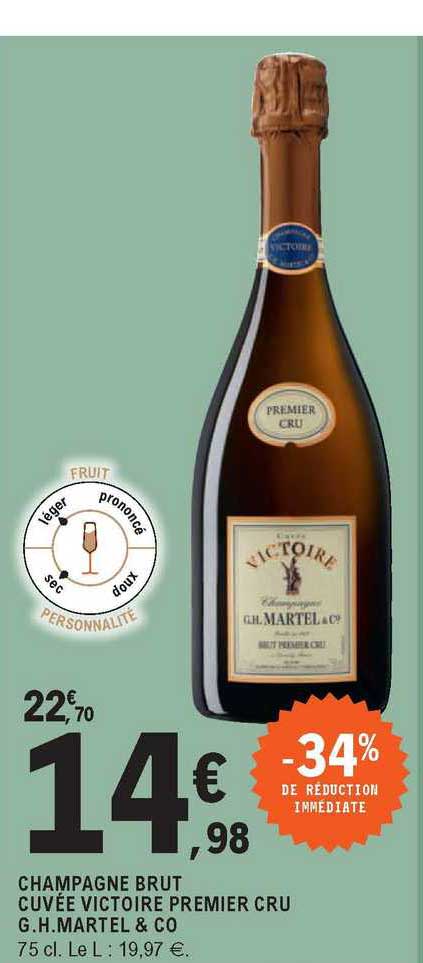 champagne brut cuvée victoire premier cru g.h. martel & co
