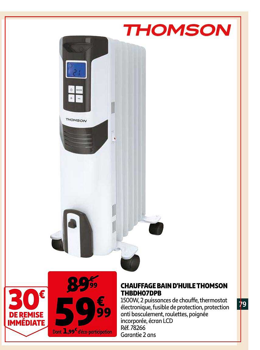 Chauffage Bain D'huile Thomson Thbdh07dpb
