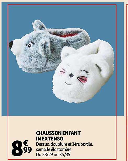 chausson enfant in extenso