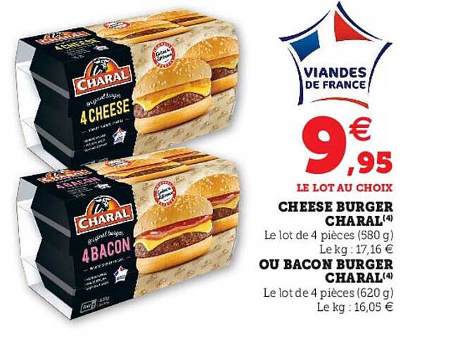 Cheese Burger Charal Ou Bacon Burger Charal