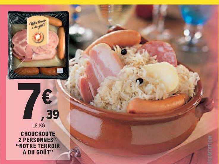 choucroute 2 personnes "notre terroir  a du goût"