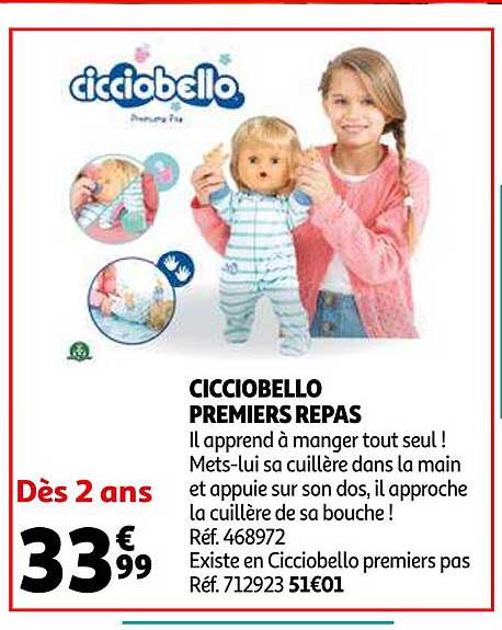 cicciobello premiers repas
