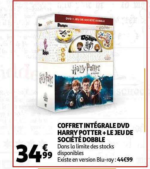coffret intégrale dvd harry potter + le jeu de société dobbler