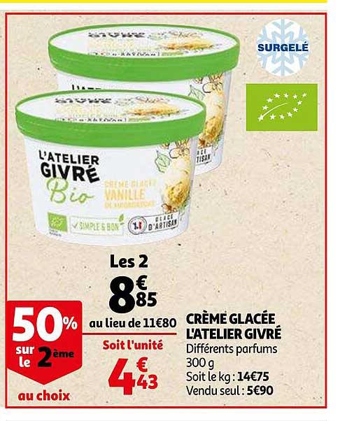 crème glacée l'atelier givré