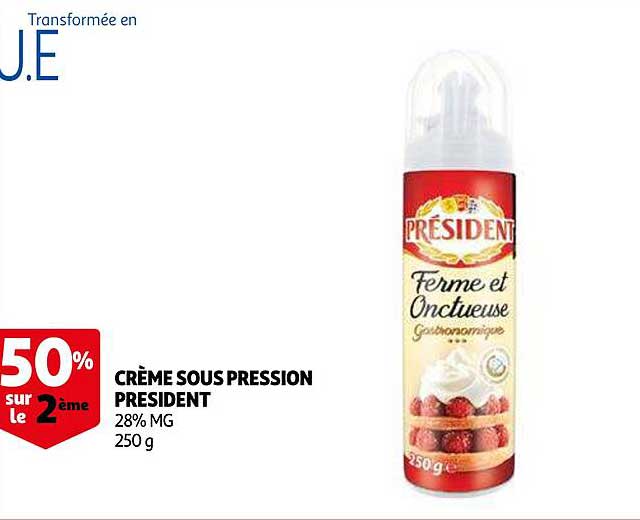 crème sous pression président