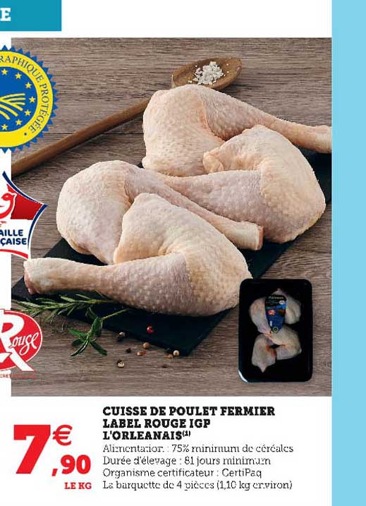 Cuisse De Poulet Fermier Label Rouge Igp L’orléanais