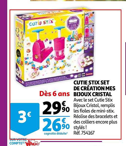 cutie stix set de création mes bijoux cristal