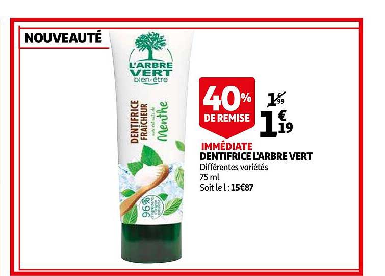 dentifrice l'arbre vert
