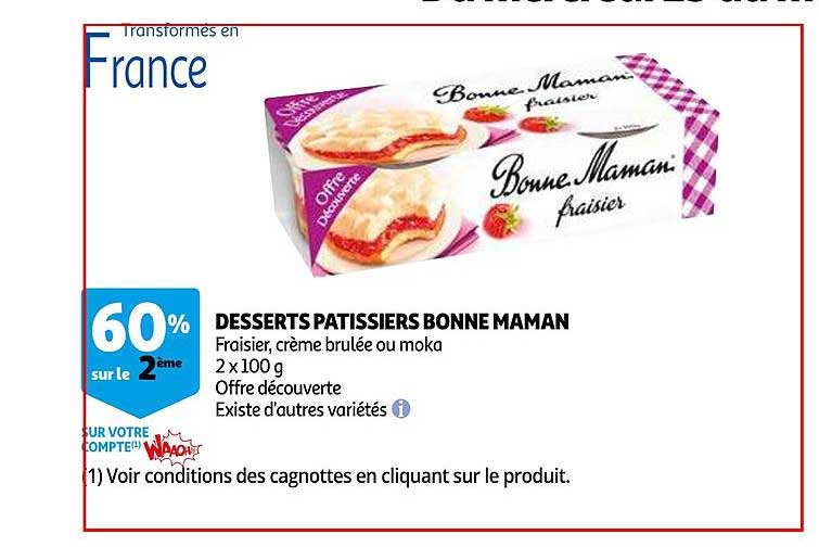 desserts pâtissiers bonne maman