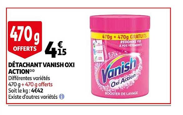 détachant vanish oxi action