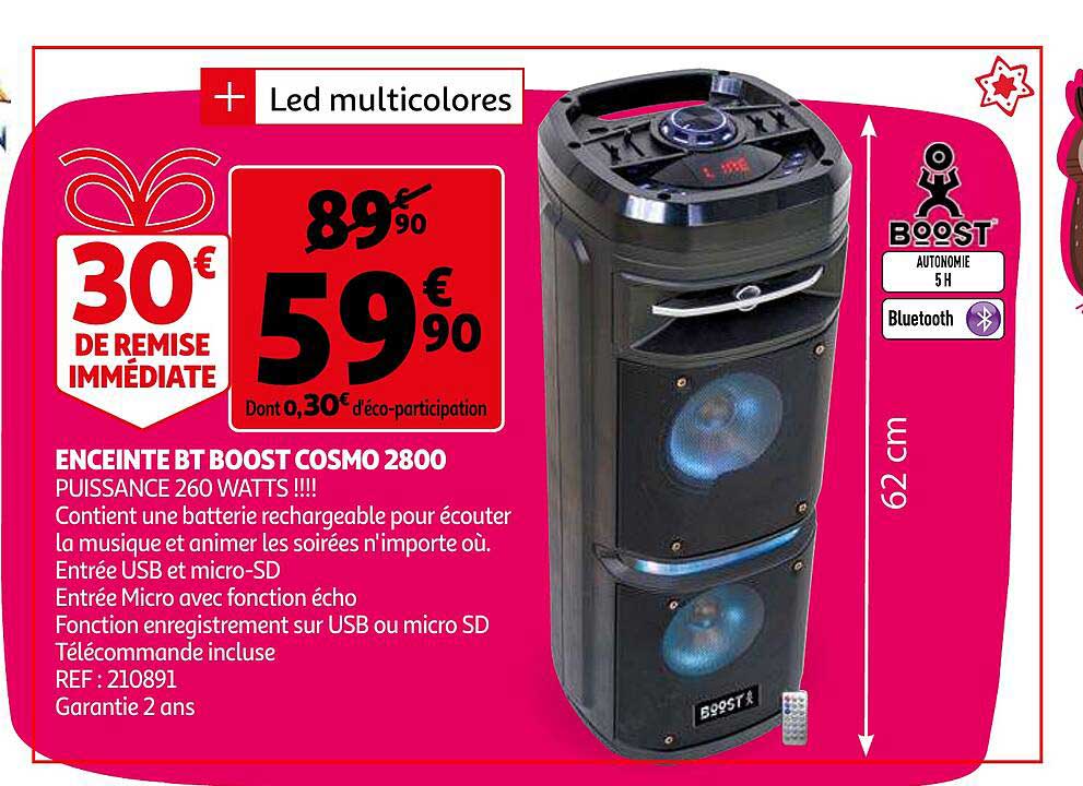 enceinte bt boost cosmo 2800