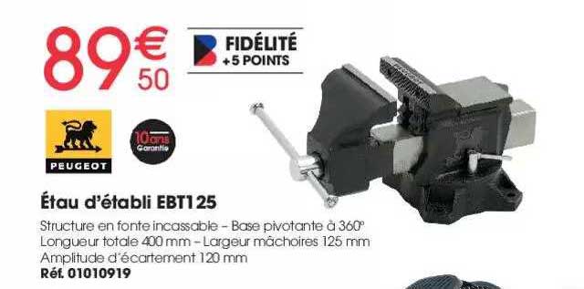 étau d'établi ebt125