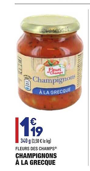 fleurs des champs champignons à la grecque