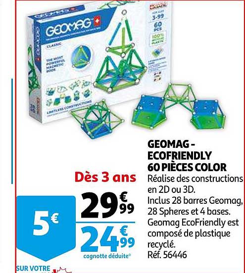 geomag - ecofriendly 60 pièces color