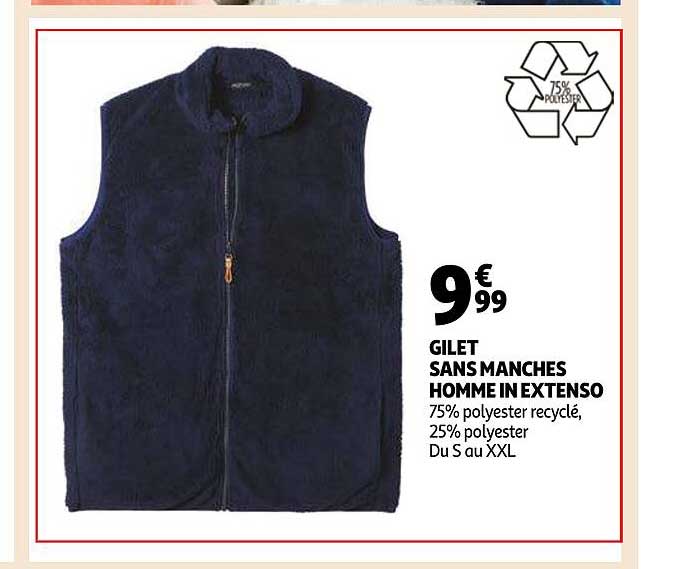 gilet sans manches homme in extenso