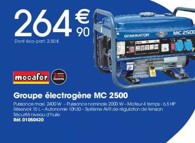 groupe électrogène mc 2500