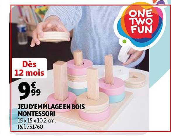 Jeu D'empilage En Bois Montessori