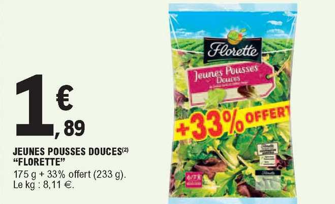 jeunes pousses douces "florette"