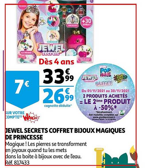 jewel secrets coffret bijoux magiques de princesse