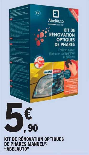 kit de rénovation optiques de phares manuel "abelauto"
