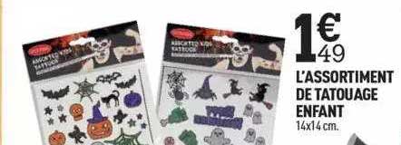 l'assortiment de tatouage enfant