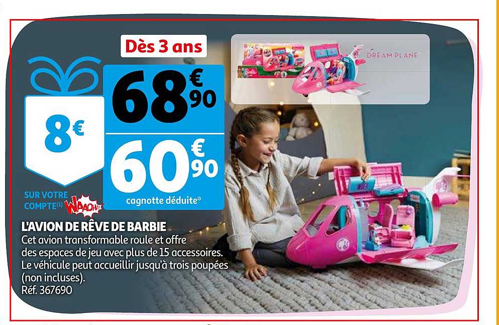 l'avion de rêve de barbie