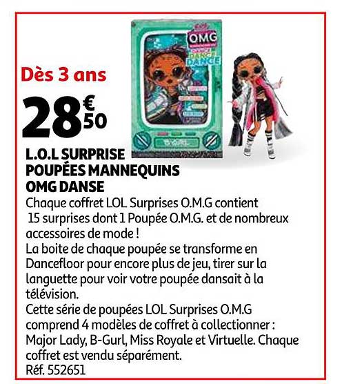 l.o.l. surprise poupées mannequin omg danse