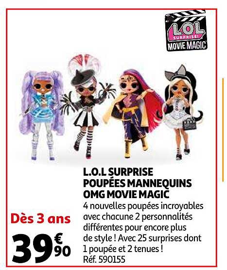 l.o.l. surprise poupées mannequins omg movie magic