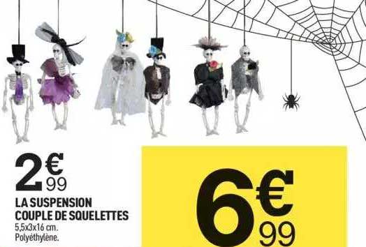 la suspension couple de squelettes