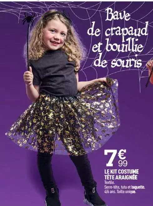le kit costume tête araignée
