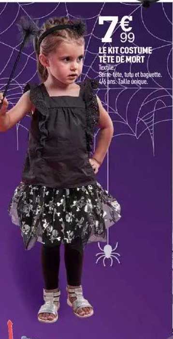 le kit costume tête de mort