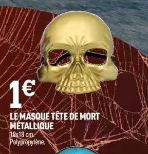 le masque tête de mort métallique