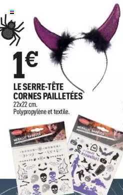 le serre-tête cornes pailletées