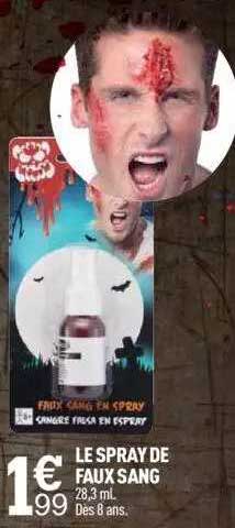 le spray de faux sang