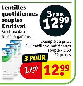 lentilles quotidiennes souples kruidvat