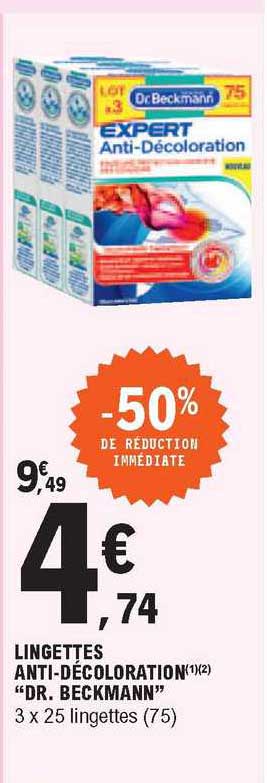 lingettes anti-décoloration "dr. beckmann"