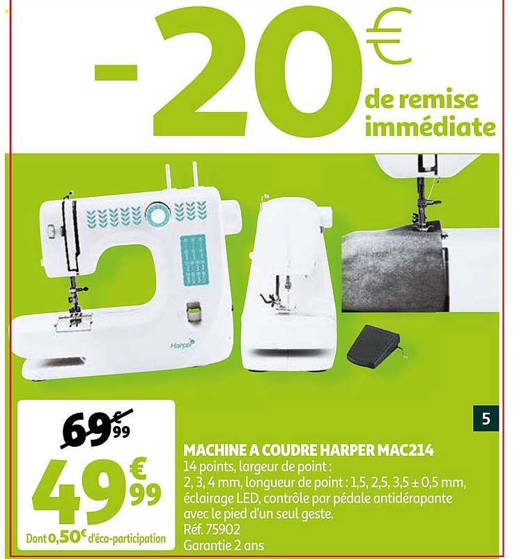 machine à coudre harper mc214