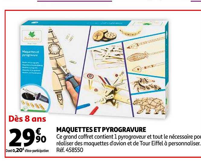 maquettes et pyrogravure