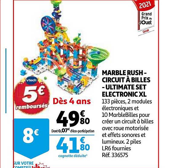 marble rush-circuit à billes - ultimate set electronic xl