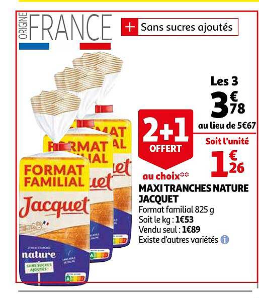 Maxi Tranches Nature Jacquet