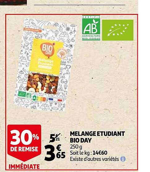 mélange étudiant bio day