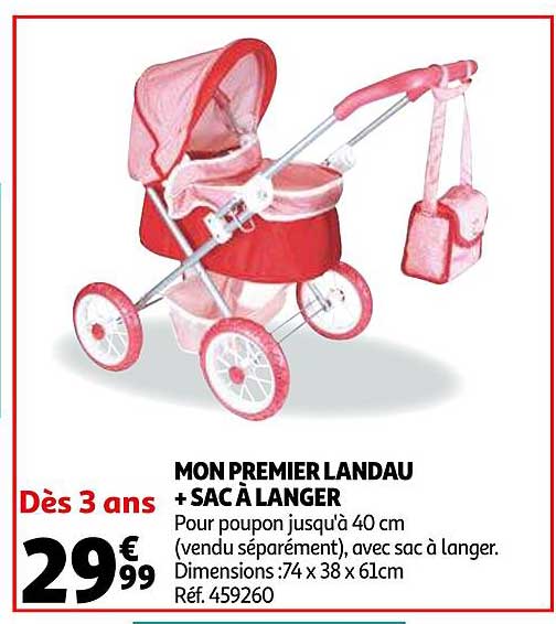 mon premier landau + sac à langer