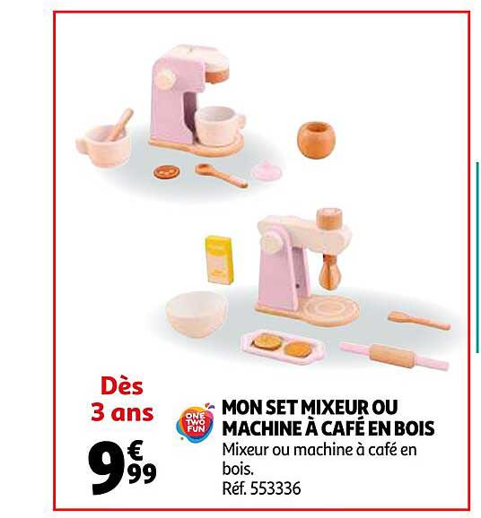 mon set mixeur ou machine à café en bois