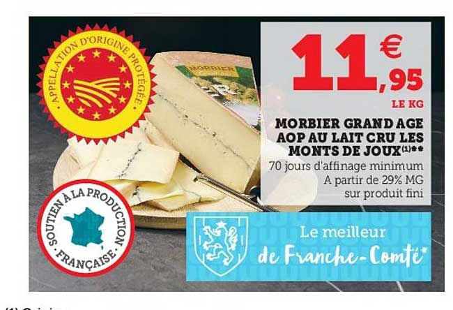 morbier grand âge aop au lait cru les monts de joux